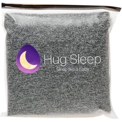 Hug Sleep Kramsömn, sovkudde med huva, den ursprungliga kylmaskinen, tvättbar bärbar filt + viktad filt alternativ för män, kvinnor och tonåringar, grå, liten Hug Sleep Kramsömn, sovkudde med huva, den ursprungliga kylmaskinen, tvättbar bärbar filt + viktad filt alternativ för män, kvinnor och tonåringar, grå, liten