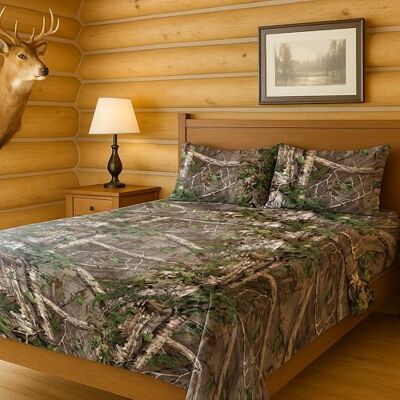Northwest Realtree Xtra grön kamouflage 4-delad Queen lakanset Northwest Realtree Xtra grön kamouflage 4-delad Queen lakanset