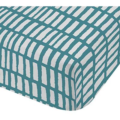 Catherine Lansfield Larsson Geo Teal 180 x 200 lakan 50x80 formsytt underlakan Catherine Lansfield Larsson Geo Teal 180 x 200 lakan 50x80 formsytt underlakan