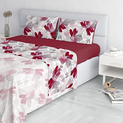 Italian Bed Linen Fashion sänglakan, tillverkade i Italien set med mjuk mikrofiber, underlakan med hörn, överlakan 240 x 270 och örngott med inre flik, dubbel, passion Italian Bed Linen Fashion sänglakan, tillverkade i Italien set med mjuk mikrofiber, underlakan med hörn, överlakan 240 x 270 och örngott med inre flik, dubbel, passion