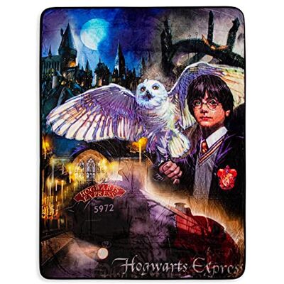 Northwest Silk Touch Sherpa filt, polyester, Harry Potter magisk montering, 152 cm x 203 cm Northwest Silk Touch Sherpa filt, polyester, Harry Potter magisk montering, 152 cm x 203 cm