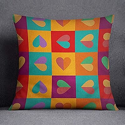 Bonamaison kuddfodral, bomull, flerfärgad, 45 x 45 Bonamaison kuddfodral, bomull, flerfärgad, 45 x 45