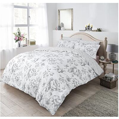 Pieridae - 5056242719120 - Blommönster - Grå - Duvet cover set Pieridae - 5056242719120 - Blommönster - Grå - Duvet cover set
