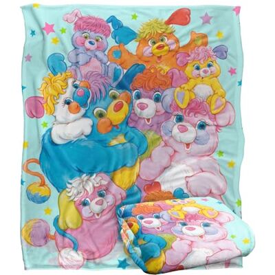 LOGOVISION Popples filt, 152 x 127 cm gruppbild silkeslen känsla supermjuk överkastfilt LOGOVISION Popples filt, 152 x 127 cm gruppbild silkeslen känsla supermjuk överkastfilt