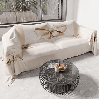 PETTI Artigiani Italiani Dubbelsängöverkast, dubbel lätt filt, sängöverkast, rosett beige 100% tillverkad i Italien PETTI Artigiani Italiani Dubbelsängöverkast, dubbel lätt filt, sängöverkast, rosett beige 100% tillverkad i Italien