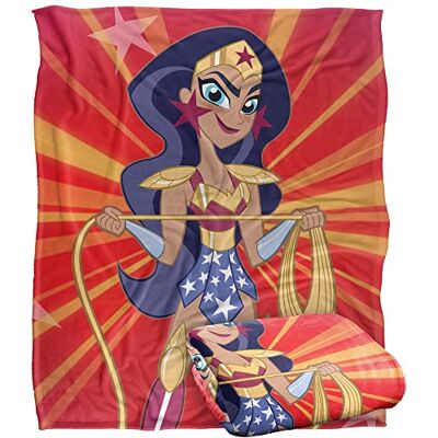 LOGOVISION SUPERHERO GIRLS DC silkeslen touch supermjuk filt 152 x 127 cm LOGOVISION SUPERHERO GIRLS DC silkeslen touch supermjuk filt 152 x 127 cm