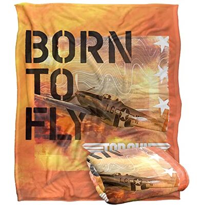 LOGOVISION Topppistol: Maverick filt, 152 x 127 cm född att flyga silkeslen känsla supermjuk överkastfilt LOGOVISION Topppistol: Maverick filt, 152 x 127 cm född att flyga silkeslen känsla supermjuk överkastfilt