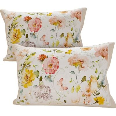 PETTI Artigiani Italiani PETTI Hantverkare Italienska Par örngott Sängkuddar, örngott Digital Printing Design Blommig 06, 100% Microfiber Anallergisk, 100% Made in Italy PETTI Artigiani Italiani PETTI Hantverkare Italienska Par örngott Sängkuddar, örngott Digital Printing Design Blommig 06, 100% Microfiber Anallergisk, 100% Made in Italy