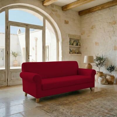 Italian Bed Linen Sogni e capricci "Fashionable" soffskydd, Bordeaux, 3 platser Italian Bed Linen Sogni e capricci "Fashionable" soffskydd, Bordeaux, 3 platser