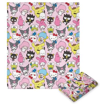 Northwest Hello Kitty silke touch filt, 127 cm x 178 cm, regnbåge magi Northwest Hello Kitty silke touch filt, 127 cm x 178 cm, regnbåge magi