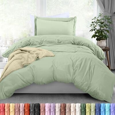 Utopia Bedding Utopia Sängkläder, påslakan, dubbel storlek – 1 påslakan med 1 örngott – 2 delar sängkläder täcke med dragkedja – mjukt borstad mikrofiber, 152 x 230 cm (tvilling/dubbel XL, sage) Utopia Bedding Utopia Sängkläder, påslakan, dubbel storlek – 1 påslakan med 1 örngott – 2 delar sängkläder täcke med dragkedja – mjukt borstad mikrofiber, 152 x 230 cm (tvilling/dubbel XL, sage)