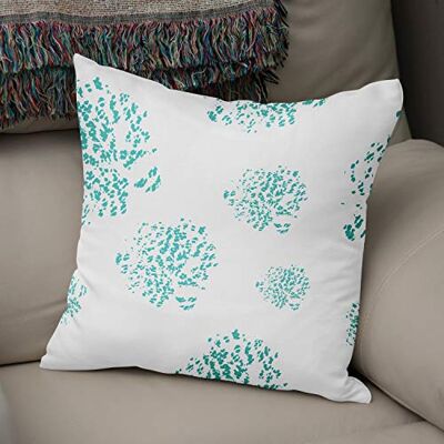 Bonamaison dekorativt kuddöverdrag turkos, vit prydnadskuddöverdrag, heminredning örngott för vardagsrum, soffa, sovrum, storlek: 50 x 50 cm – designad och tillverkad i Turkiet Bonamaison dekorativt kuddöverdrag turkos, vit prydnadskuddöverdrag, heminredning örngott för vardagsrum, soffa, sovrum, storlek: 50 x 50 cm – designad och tillverkad i Turkiet