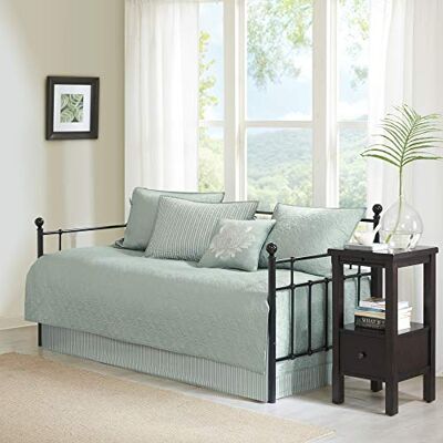 Madison Park Quebec Daybed Size Quilt Bedding Set Khaki, Damask – 6 Piece Bedding Quilt Coverlets – Ultra Soft Microfiber Bed Quilts Quilted Coverlet Madison Park Quebec Daybed Size Quilt Bedding Set Khaki, Damask – 6 Piece Bedding Quilt Coverlets – Ultra Soft Microfiber Bed Quilts Quilted Coverlet