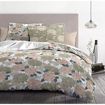 HOME LINGE PASSION Home Passion linne påslakan 2 stycken 100 % bomull 57 trådar 1 person 140 x 200 cm VENDOMES grön HOME LINGE PASSION Home Passion linne påslakan 2 stycken 100 % bomull 57 trådar 1 person 140 x 200 cm VENDOMES grön