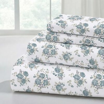 Modern Threads Moderna trådar mjuka mikrofibertryckta lakan – lyxiga mikrofiberlakan – inkluderar lakan, dra-på-lakan med djupa fickor och örngott för evigt rosor tvilling Modern Threads Moderna trådar mjuka mikrofibertryckta lakan – lyxiga mikrofiberlakan – inkluderar lakan, dra-på-lakan med djupa fickor och örngott för evigt rosor tvilling