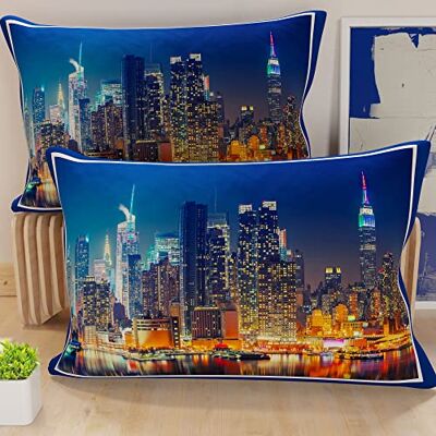 PETTI Artigiani Italiani PETTI Hantverkare Italienska Par örngott Sängkuddar, örngott Digital Print Design City 02, 100% Microfiber Anallergisk, 100% Made in Italy PETTI Artigiani Italiani PETTI Hantverkare Italienska Par örngott Sängkuddar, örngott Digital Print Design City 02, 100% Microfiber Anallergisk, 100% Made in Italy