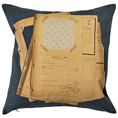 Daycollection Home Office, HOOFACCA2 kudde, bomull, 40 x 40 x 10 cm, svart/beige Daycollection Home Office, HOOFACCA2 kudde, bomull, 40 x 40 x 10 cm, svart/beige
