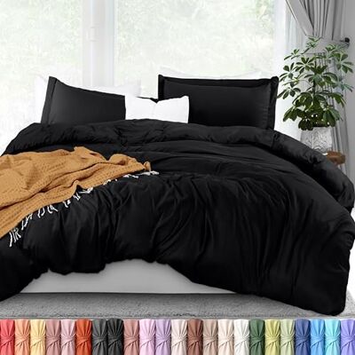 Utopia Bedding Utopia sängkläder påslakan king size – 1 täcke skydd med 2 örngott – 3 delar sängkläder täcke med dragkedja – mjuk borstad mikrofiber, 250 x 230 cm (svart) Utopia Bedding Utopia sängkläder påslakan king size – 1 täcke skydd med 2 örngott – 3 delar sängkläder täcke med dragkedja – mjuk borstad mikrofiber, 250 x 230 cm (svart)