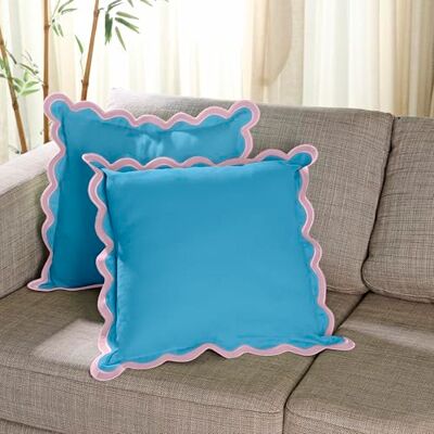 Folkulture Kuddöverdrag för soffan, 20 x 20 dekorativa soffkuddar för vardagsrum, 100% bomull boho-örngott eller söta utomhuskuddar, bondgårdskuddar eller accentkuddar (Blush Blue) Folkulture Kuddöverdrag för soffan, 20 x 20 dekorativa soffkuddar för vardagsrum, 100% bomull boho-örngott eller söta utomhuskuddar, bondgårdskuddar eller accentkuddar (Blush Blue)