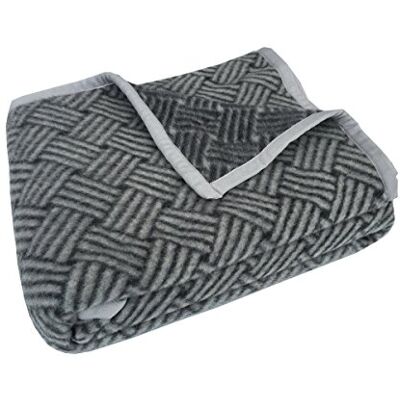 Toison d'Or Ananké Lambswool/jacquard filt stål 210 x 260 cm Toison d'Or Ananké Lambswool/jacquard filt stål 210 x 260 cm