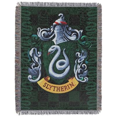 Northwest vävd gobeläng filt, 122 x 152 cm, Slytherin sköld Northwest vävd gobeläng filt, 122 x 152 cm, Slytherin sköld