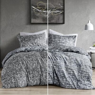 Comfort Spaces Queen täcke set – grå sängkläder för alla årstider, ultramjuk 3 delar vändbart täcke med 2 matchande örngott, enkel skötsel, maskintvättbar, hel/drottning Comfort Spaces Queen täcke set – grå sängkläder för alla årstider, ultramjuk 3 delar vändbart täcke med 2 matchande örngott, enkel skötsel, maskintvättbar, hel/drottning
