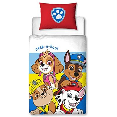 Character World Paw Patrol Officiell Pupsterdesign för småbarn spjälsäng påslakanset vändbart 2-sidigt sängkläder påslakan inklusive matchande örngott, polycotton Character World Paw Patrol Officiell Pupsterdesign för småbarn spjälsäng påslakanset vändbart 2-sidigt sängkläder påslakan inklusive matchande örngott, polycotton