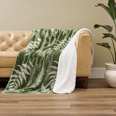 Northwest Ashford Home Mysig Silke Touch Ribbad Filt, Lynwood Botanisk 152 x 203 cm Northwest Ashford Home Mysig Silke Touch Ribbad Filt, Lynwood Botanisk 152 x 203 cm
