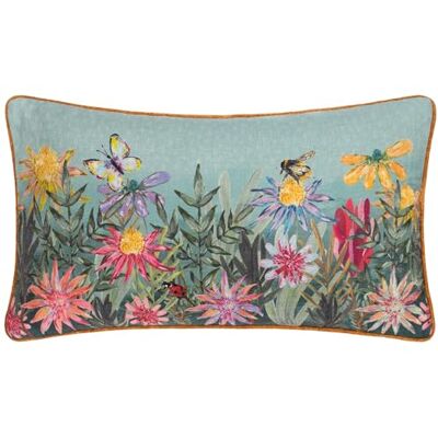 furn. Wylder natur land vildblommor äng tryckt fjäder rik kudde himmelsblå 30 x 50 cm furn. Wylder natur land vildblommor äng tryckt fjäder rik kudde himmelsblå 30 x 50 cm