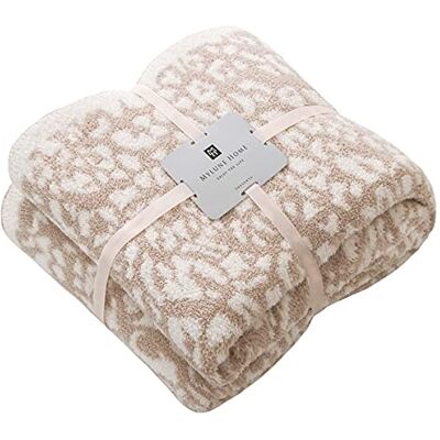 MH MYLUNE HOME Vändbar bäddsoffa filt fluffig ultramjuk mikrofiber överkast i leopardtryck 130 x 160 cm luddig mysiga varma filtar för soffstolsbäddsoffor (51 x 63 tum, beige) MH MYLUNE HOME Vändbar bäddsoffa filt fluffig ultramjuk mikrofiber överkast i leopardtryck 130 x 160 cm luddig mysiga varma filtar för soffstolsbäddsoffor (51 x 63 tum, beige)