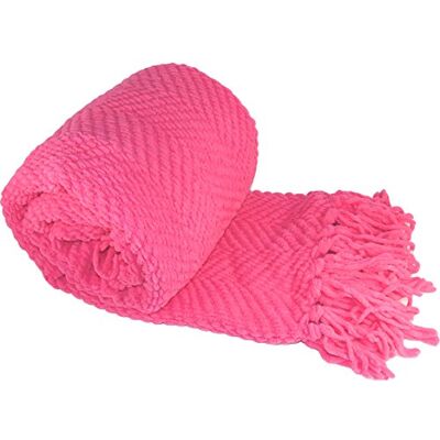 Home Soft Things Rosa filt stickad tweed överkast 127 cm x 152 cm, kameliaros, supermjuk mysig varm bekväm andningsbar överkast för vardagsrum stol soffa säng soffa sovrum heminredning Home Soft Things Rosa filt stickad tweed överkast 127 cm x 152 cm, kameliaros, supermjuk mysig varm bekväm andningsbar överkast för vardagsrum stol soffa säng soffa sovrum heminredning