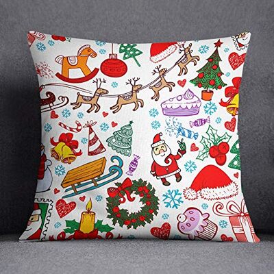 Bonamaison dekorativt kuddöverdrag, polyester, flerfärgad, 45 x 45 cm Bonamaison dekorativt kuddöverdrag, polyester, flerfärgad, 45 x 45 cm