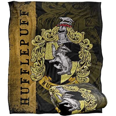 LOGOVISION Harry Potter-filt, 50 tum x 60 tum Harry Potter hus vapen Hufflepuff silkeslen känsla supermjuk överkastfilt LOGOVISION Harry Potter-filt, 50 tum x 60 tum Harry Potter hus vapen Hufflepuff silkeslen känsla supermjuk överkastfilt
