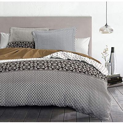 HOME LINGE PASSION Home Passion linne påslakan 3 delar 100 % bomull 57 trådar 2 personer 240 x 260 cm Beerbere natt grå taupe HOME LINGE PASSION Home Passion linne påslakan 3 delar 100 % bomull 57 trådar 2 personer 240 x 260 cm Beerbere natt grå taupe
