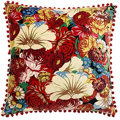 Riva Home Bloom fjäder fylld kudde, svart/rubin, 50 x 50 cm (20 tum x 20 tum) Riva Home Bloom fjäder fylld kudde, svart/rubin, 50 x 50 cm (20 tum x 20 tum)