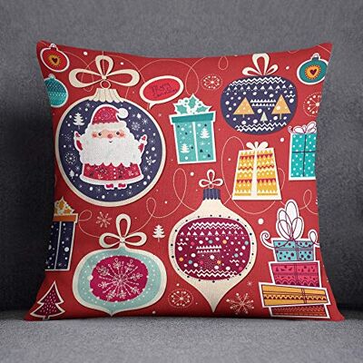 Questo Casa Julgransörngott med osynlig dragkedja, dekorativt kuddfodral, heminredning, för soffa, kafé, storlek: 45 x 45 cm – designad och tillverkad i Turkiet Questo Casa Julgransörngott med osynlig dragkedja, dekorativt kuddfodral, heminredning, för soffa, kafé, storlek: 45 x 45 cm – designad och tillverkad i Turkiet