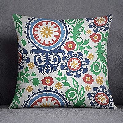Bonamaison kuddfodral, bomull, flerfärgad, 45 x 45 Bonamaison kuddfodral, bomull, flerfärgad, 45 x 45