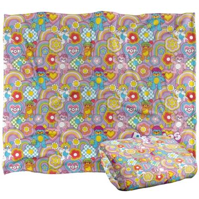 LOGOVISION Popples filt, 152 x 127 cm popmönster silkeslen känsla supermjuk överkastfilt LOGOVISION Popples filt, 152 x 127 cm popmönster silkeslen känsla supermjuk överkastfilt