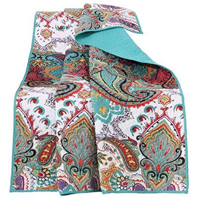 Greenland Home Fashions Greenland Home Nirvana överkast filt, blågrön Greenland Home Fashions Greenland Home Nirvana överkast filt, blågrön