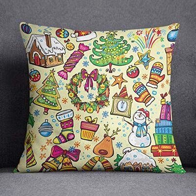 Bonamaison dekorativt kuddöverdrag, polyester, flerfärgad, 45 x 45 cm Bonamaison dekorativt kuddöverdrag, polyester, flerfärgad, 45 x 45 cm