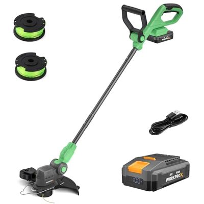 WORKPRO X Batteridriven grästrimmer 20 V med 4,0 Ah batteri & typ C laddkabel, 2-i-1 trådlös gräsklippare inkl. 2 x 5 m nylontråd, 30 cm skärdiameter med vridbart trimmerhuvud WORKPRO X Batteridriven grästrimmer 20 V med 4,0 Ah batteri & typ C laddkabel, 2-i-1 trådlös gräsklippare inkl. 2 x 5 m nylontråd, 30 cm skärdiameter med vridbart trimmerhuvud