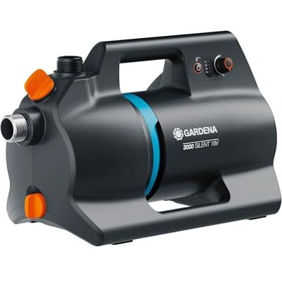 Gardena Batteridriven trädgårdspump 3000 Silent 18V P4A exkl. batteri Pumpar: Högpresterande batteridriven pump, Steglös effektjustering, Arbetar tyst, Regn- och UV-beständigt hölje (14610-55) Gardena Batteridriven trädgårdspump 3000 Silent 18V P4A exkl. batteri Pumpar: Högpresterande batteridriven pump, Steglös effektjustering, Arbetar tyst, Regn- och UV-beständigt hölje (14610-55)