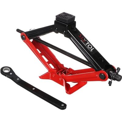 SIXTOL SX SCISSOR JACK 1,5T saxdomkraft med spärr billyftare gummidyna däckbyte kompakt 1,5 ton verkstadslyft punkteringshjälp SIXTOL SX SCISSOR JACK 1,5T saxdomkraft med spärr billyftare gummidyna däckbyte kompakt 1,5 ton verkstadslyft punkteringshjälp