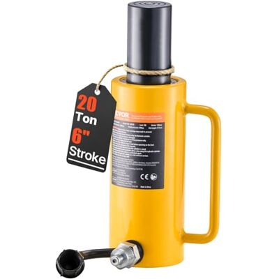 VEVOR Hydrauliskt cylinderuttag, 20 ton hydraulisk cylinder med solid ram, 15 cm slaghöjd enkelverkande hydraulisk cylinder, med snabbkoppling, bärbar, hydraulisk solid domkraft, hydraulisk VEVOR Hydrauliskt cylinderuttag, 20 ton hydraulisk cylinder med solid ram, 15 cm slaghöjd enkelverkande hydraulisk cylinder, med snabbkoppling, bärbar, hydraulisk solid domkraft, hydraulisk