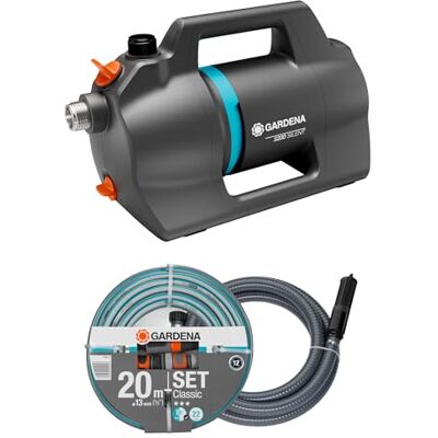 Gardena Trädgårdspump 5200 Silent Set Pumpar: Ger 26% mer flöde utan att öka energiförbrukningen*, Låg ljudnivå vid drift, Regn- och UV-skyddat hölje (9085-20) Gardena Trädgårdspump 5200 Silent Set Pumpar: Ger 26% mer flöde utan att öka energiförbrukningen*, Låg ljudnivå vid drift, Regn- och UV-skyddat hölje (9085-20)