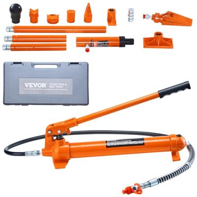VEVOR Hydraulisk cylinder byggsats, bärbar hydraulisk domkraft 12 t, med 1,4 m oljerlang, bilkaross reparationssats med förvaringsfodral för bilreparation, lastbil, bondgård, orange VEVOR Hydraulisk cylinder byggsats, bärbar hydraulisk domkraft 12 t, med 1,4 m oljerlang, bilkaross reparationssats med förvaringsfodral för bilreparation, lastbil, bondgård, orange