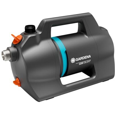Gardena Trädgårdspump 5200 Silent Pumpar: Ger 26% mer flöde utan att öka energiförbrukningen*, Låg ljudnivå vid drift, Regn- och UV-skyddat hölje (9084-20) Gardena Trädgårdspump 5200 Silent Pumpar: Ger 26% mer flöde utan att öka energiförbrukningen*, Låg ljudnivå vid drift, Regn- och UV-skyddat hölje (9084-20)