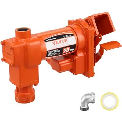 VEVOR Bränsleöverföringspump, 12 V, 75,7 l/min, 1/4 hk, sugpump med högt flöde och bränslesamlingsbox design för bensin, diesel, fotogen, biodiesel, etanol och metanolblandningar VEVOR Bränsleöverföringspump, 12 V, 75,7 l/min, 1/4 hk, sugpump med högt flöde och bränslesamlingsbox design för bensin, diesel, fotogen, biodiesel, etanol och metanolblandningar