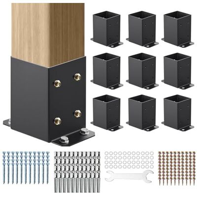 VEVOR QBLZ-4"-10 4x4 stolpbas 10 st, svart VEVOR QBLZ-4"-10 4x4 stolpbas 10 st, svart