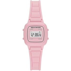 Skechers Horloge voor dames, Digitaal uurwerk met siliconen, polyurethaan, lederen of roestvrij stalen band,Lichtroze en wit,27MM Skechers Horloge voor dames, Digitaal uurwerk met siliconen, polyurethaan, lederen of roestvrij stalen band,Lichtroze en wit,27MM